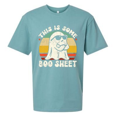 This Is Some Boo Sheet Cool Ghost Funny Halloween Costume Vintagee Design Sueded Cloud Jersey T-Shirt