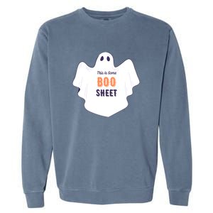 This Is Some Boo Sheet Halloween Ghost Funny Garment-Dyed Sweatshirt