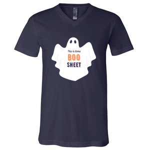 This Is Some Boo Sheet Halloween Ghost Funny V-Neck T-Shirt