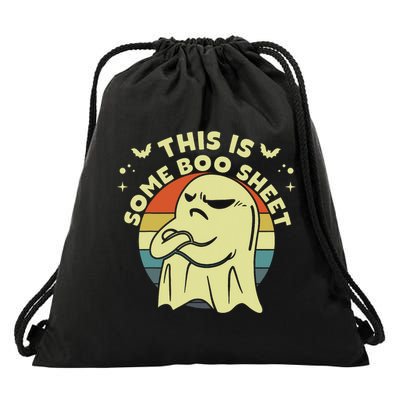 This Is Some Boo Sheet Ghost Halloween Costume Funny Drawstring Bag