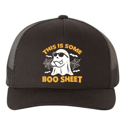 This Is Some Boo Sheet Ghost Retro Halloween Costume Spooky Season Yupoong Adult 5-Panel Trucker Hat