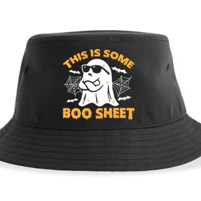 This Is Some Boo Sheet Ghost Retro Halloween Costume Spooky Season Sustainable Bucket Hat