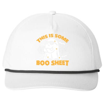 This Is Some Boo Sheet Ghost Retro Halloween Costume Spooky Season Snapback Five-Panel Rope Hat