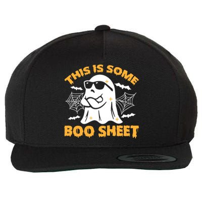 This Is Some Boo Sheet Ghost Retro Halloween Costume Spooky Season Wool Snapback Cap