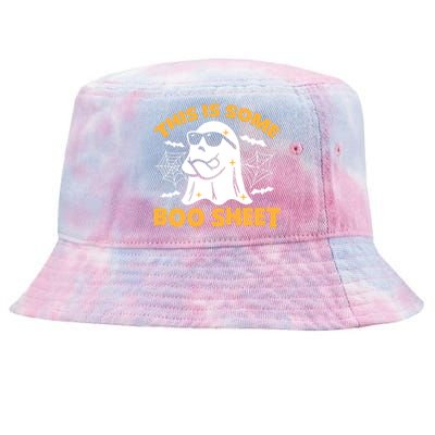 This Is Some Boo Sheet Ghost Retro Halloween Costume Spooky Season Tie-Dyed Bucket Hat