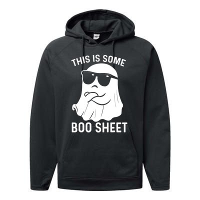 This Is Some Boo Sheet Ghost Halloween Costume Funny Ghost Performance Fleece Hoodie