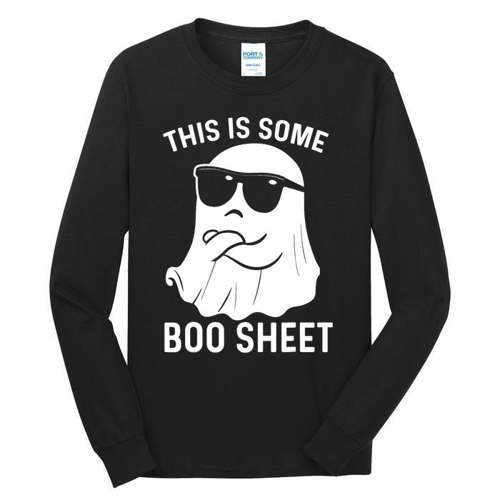 This Is Some Boo Sheet Ghost Halloween Costume Funny Ghost Tall Long Sleeve T-Shirt