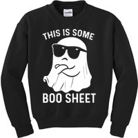 This Is Some Boo Sheet Ghost Halloween Costume Funny Ghost Kids Sweatshirt