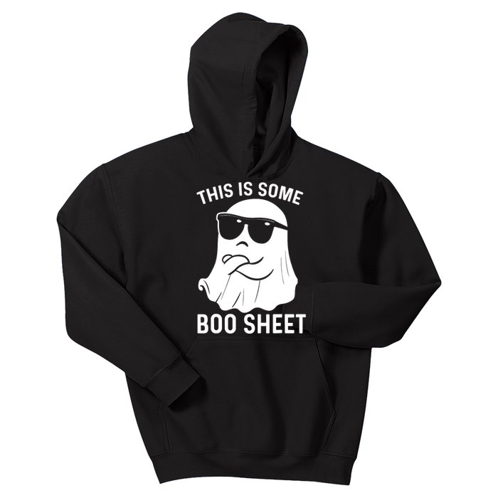 This Is Some Boo Sheet Ghost Halloween Costume Funny Ghost Kids Hoodie