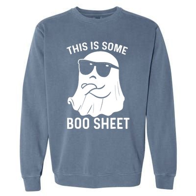 This Is Some Boo Sheet Ghost Halloween Costume Funny Ghost Garment-Dyed Sweatshirt