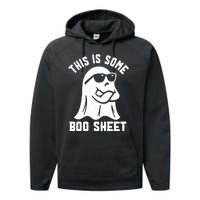 This Is Some Boo Sheet Cute Ghost Halloween Cool Ghost Some Spooky Performance Fleece Hoodie