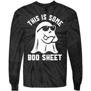 This Is Some Boo Sheet Cute Ghost Halloween Cool Ghost Some Spooky Tie-Dye Long Sleeve Shirt