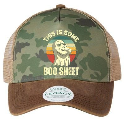This Is Some Boo Sheet Halloween Funny Vintage Ghost Design Legacy Tie Dye Trucker Hat