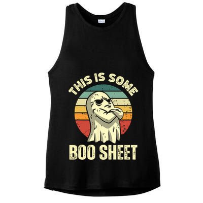 This Is Some Boo Sheet Halloween Funny Vintage Ghost Design Ladies PosiCharge Tri-Blend Wicking Tank