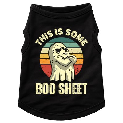 This Is Some Boo Sheet Halloween Funny Vintage Ghost Design Doggie Tank