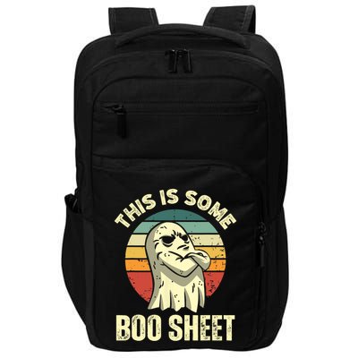 This Is Some Boo Sheet Halloween Funny Vintage Ghost Design Impact Tech Backpack