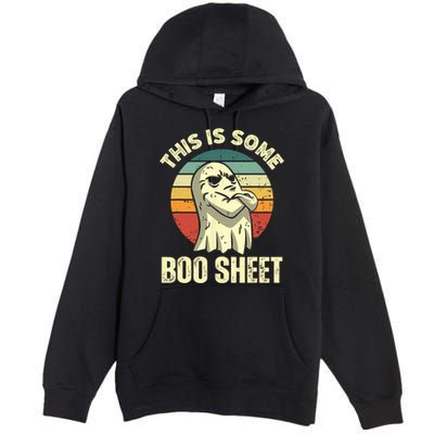 This Is Some Boo Sheet Halloween Funny Vintage Ghost Design Premium Pullover Hoodie