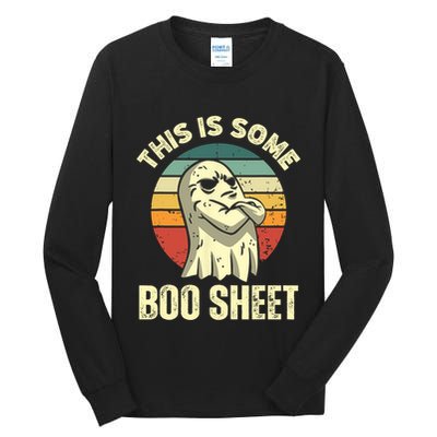 This Is Some Boo Sheet Halloween Funny Vintage Ghost Design Tall Long Sleeve T-Shirt