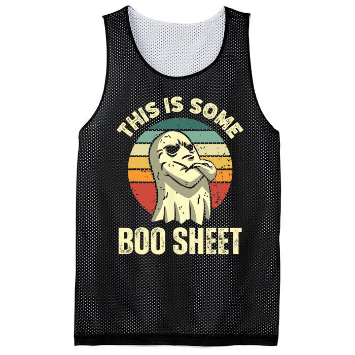 This Is Some Boo Sheet Halloween Funny Vintage Ghost Design Mesh Reversible Basketball Jersey Tank