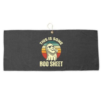 This Is Some Boo Sheet Halloween Funny Vintage Ghost Design Large Microfiber Waffle Golf Towel