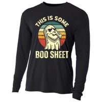 This Is Some Boo Sheet Halloween Funny Vintage Ghost Design Cooling Performance Long Sleeve Crew