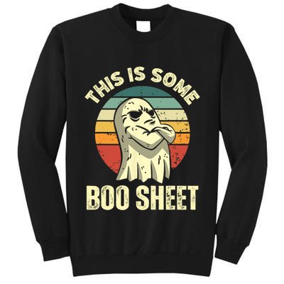 This Is Some Boo Sheet Halloween Funny Vintage Ghost Design Tall Sweatshirt