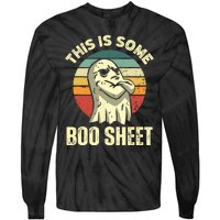 This Is Some Boo Sheet Halloween Funny Vintage Ghost Design Tie-Dye Long Sleeve Shirt