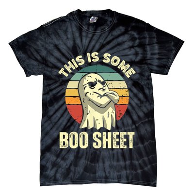 This Is Some Boo Sheet Halloween Funny Vintage Ghost Design Tie-Dye T-Shirt