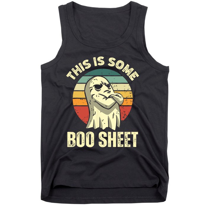 This Is Some Boo Sheet Halloween Funny Vintage Ghost Design Tank Top