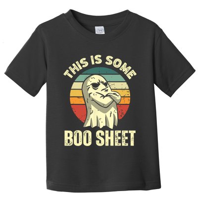 This Is Some Boo Sheet Halloween Funny Vintage Ghost Design Toddler T-Shirt