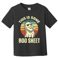 This Is Some Boo Sheet Halloween Funny Vintage Ghost Design Toddler T-Shirt