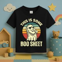 This Is Some Boo Sheet Halloween Funny Vintage Ghost Design Toddler T-Shirt
