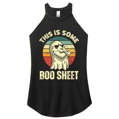 This Is Some Boo Sheet Halloween Funny Vintage Ghost Design Women's Perfect Tri Rocker Tank