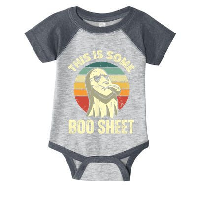 This Is Some Boo Sheet Halloween Funny Vintage Ghost Design Infant Baby Jersey Bodysuit