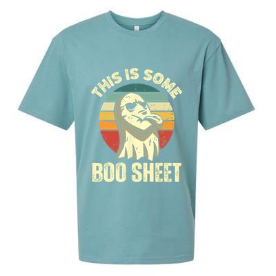 This Is Some Boo Sheet Halloween Funny Vintage Ghost Design Sueded Cloud Jersey T-Shirt