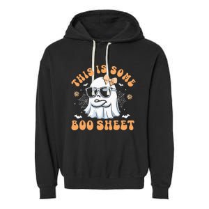 This Is Some Boo Sheet Cute Ghost Halloween Garment-Dyed Fleece Hoodie