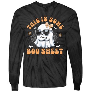 This Is Some Boo Sheet Cute Ghost Halloween Tie-Dye Long Sleeve Shirt