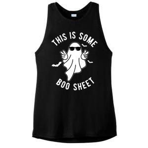 This Is Some Boo Sheet Ghost Funny Halloween Ladies PosiCharge Tri-Blend Wicking Tank