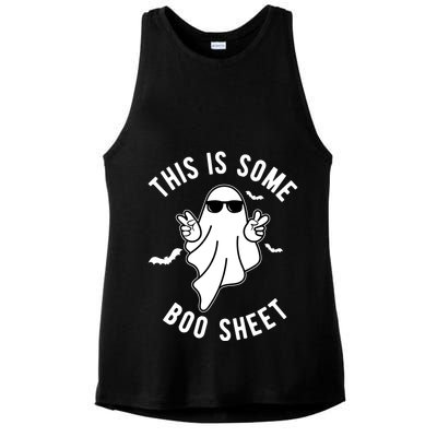 This Is Some Boo Sheet Ghost Funny Halloween Ladies PosiCharge Tri-Blend Wicking Tank