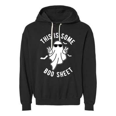 This Is Some Boo Sheet Ghost Funny Halloween Garment-Dyed Fleece Hoodie