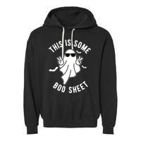 This Is Some Boo Sheet Ghost Funny Halloween Garment-Dyed Fleece Hoodie