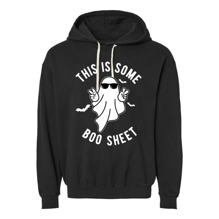 This Is Some Boo Sheet Ghost Funny Halloween Garment-Dyed Fleece Hoodie