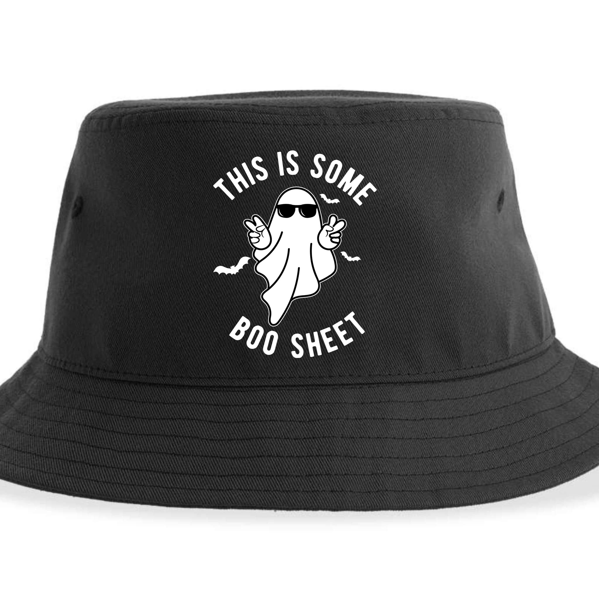This Is Some Boo Sheet Ghost Funny Halloween Sustainable Bucket Hat