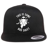 This Is Some Boo Sheet Ghost Funny Halloween Flat Bill Trucker Hat