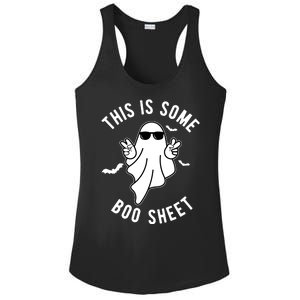 This Is Some Boo Sheet Ghost Funny Halloween Ladies PosiCharge Competitor Racerback Tank