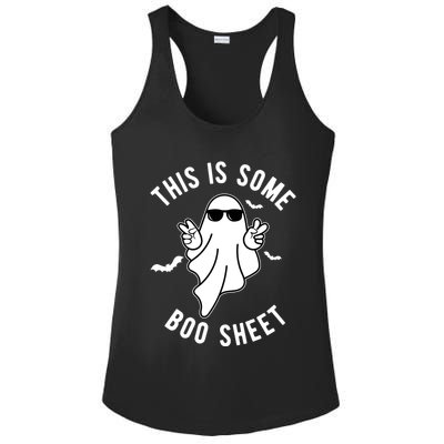 This Is Some Boo Sheet Ghost Funny Halloween Ladies PosiCharge Competitor Racerback Tank