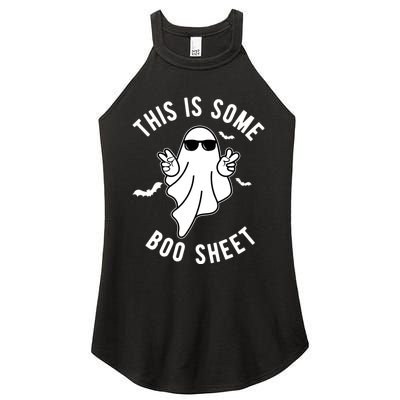 This Is Some Boo Sheet Ghost Funny Halloween Women's Perfect Tri Rocker Tank
