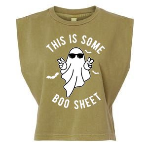 This Is Some Boo Sheet Ghost Funny Halloween Garment-Dyed Women's Muscle Tee