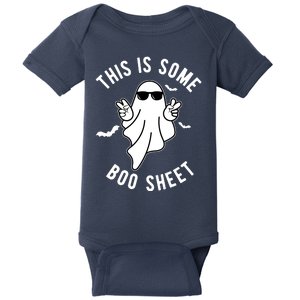 This Is Some Boo Sheet Ghost Funny Halloween Baby Bodysuit