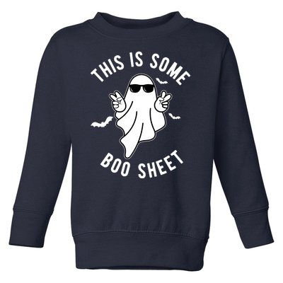 This Is Some Boo Sheet Ghost Funny Halloween Toddler Sweatshirt